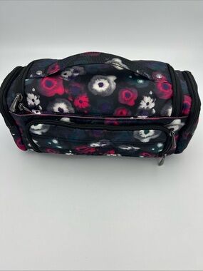 LUG Trolley Travel Cosmetics Make-up Bag Toiletry Case Wildflower Zip Pockets